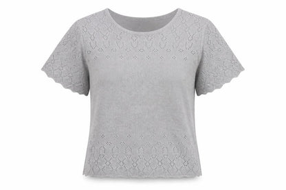 Womens UK Size M EWM Silver Basic T-Shirt
