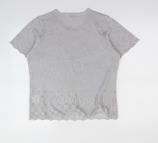 EWM Womens Silver   Basic T-Shirt Size M