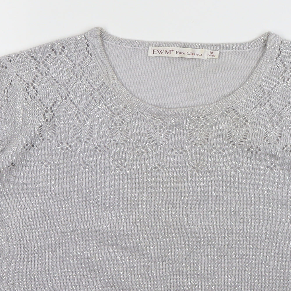 EWM Womens Silver   Basic T-Shirt Size M