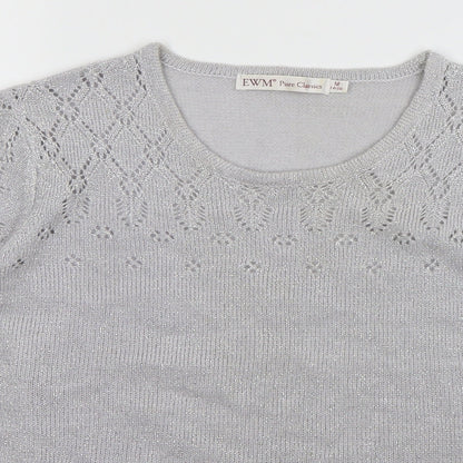 EWM Womens Silver   Basic T-Shirt Size M