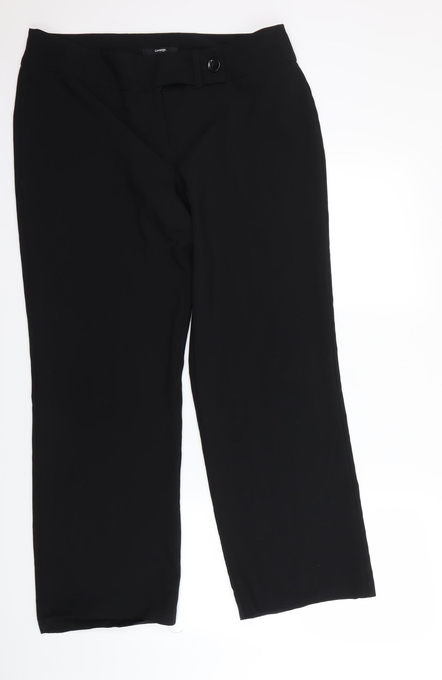 George Womens Black   Dress Pants Trousers Size 16 L27 in
