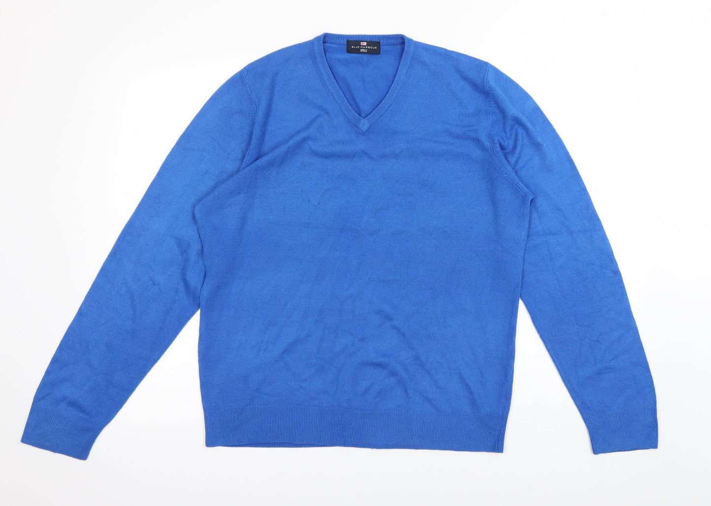 Mens UK Size S M&S Blue Henley Sweatshirt