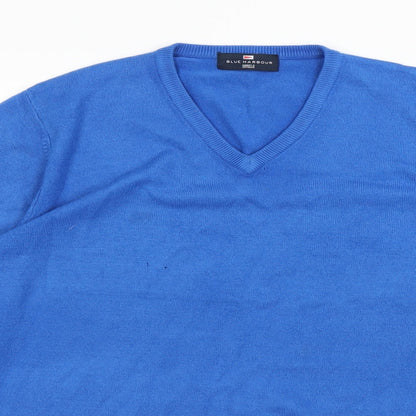 Mens UK Size S M&S Blue Henley Sweatshirt