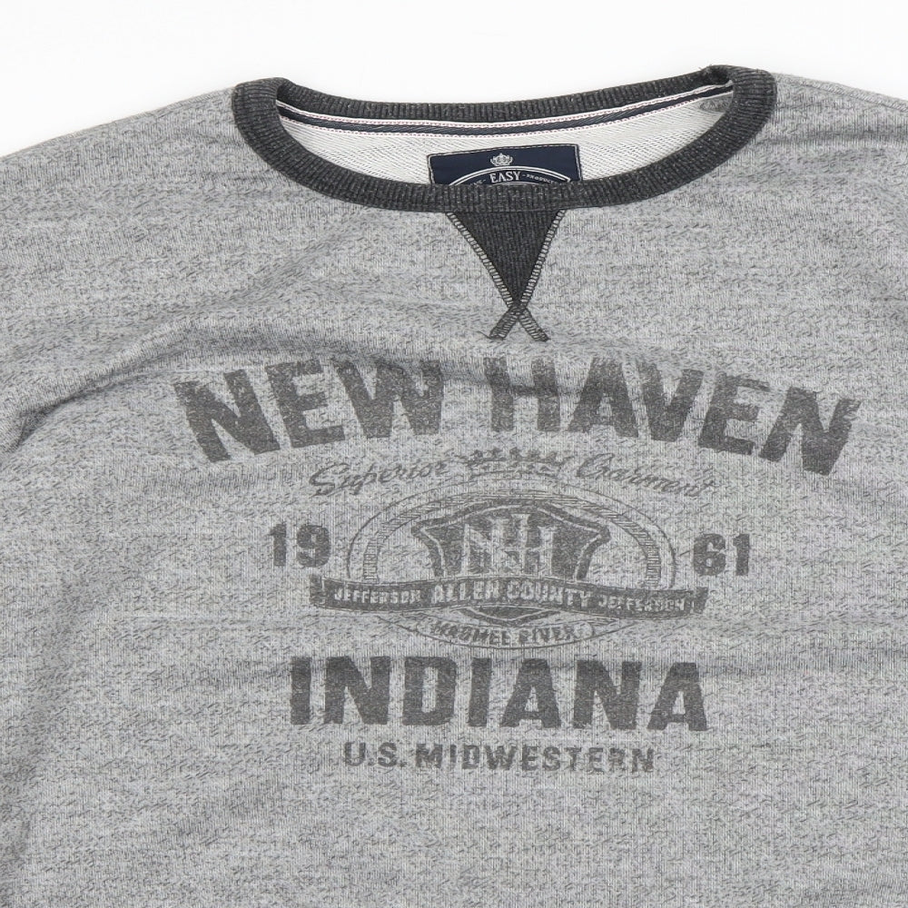 Easy  Mens Grey   Pullover Jumper Size L