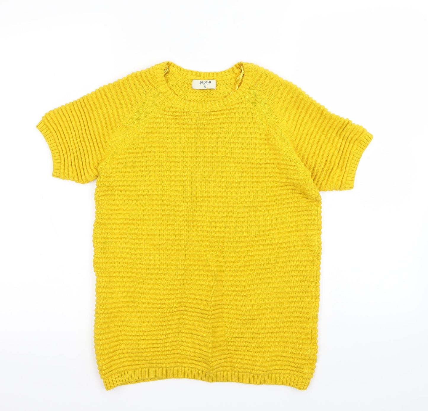 Papaya Womens Yellow   Pullover Jumper Size 12
