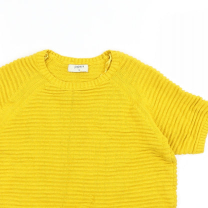 Papaya Womens Yellow   Pullover Jumper Size 12