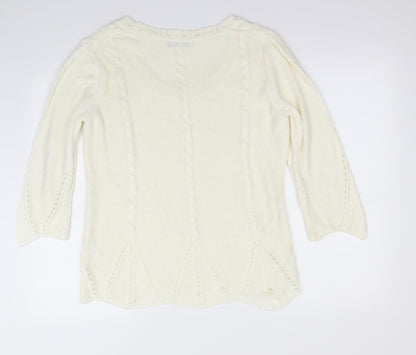 Per Una Womens Ivory   Pullover Jumper Size M