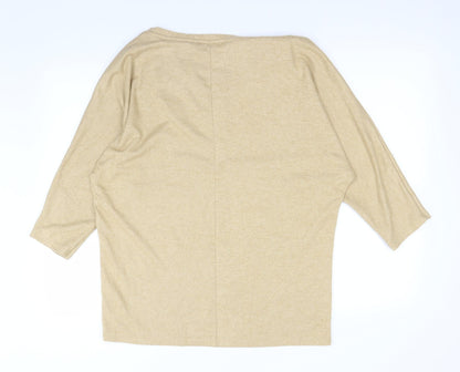 Dorothy Perkins Womens Beige   Pullover Jumper Size 14