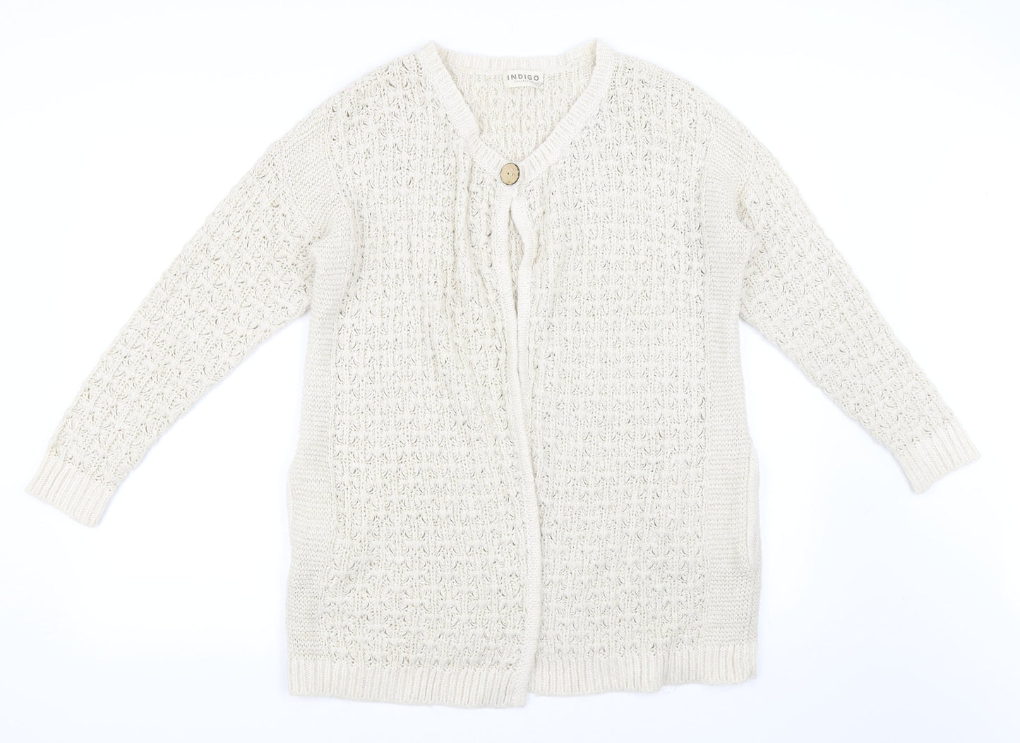 Marks and Spencer Womens Beige   Cardigan Jumper Size 16