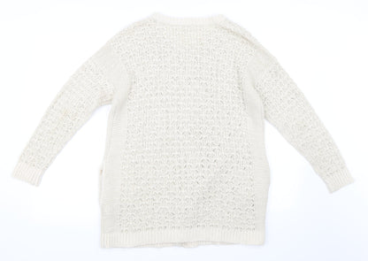 Marks and Spencer Womens Beige   Cardigan Jumper Size 16