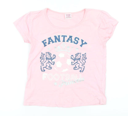 Vintage Angels Girls Pink   Basic T-Shirt Size 9 Years