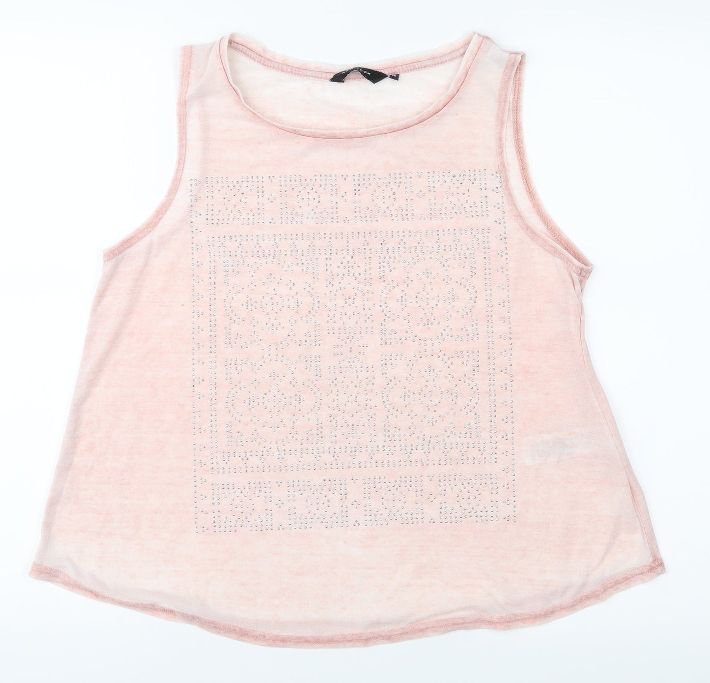 Womens UK Size 10 New Look Pink Basic Tank