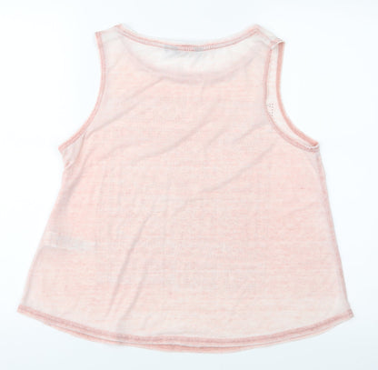 Womens UK Size 10 New Look Pink Basic Tank