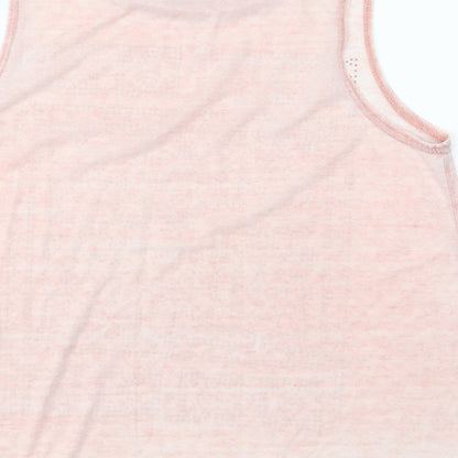 Womens UK Size 10 New Look Pink Basic Tank
