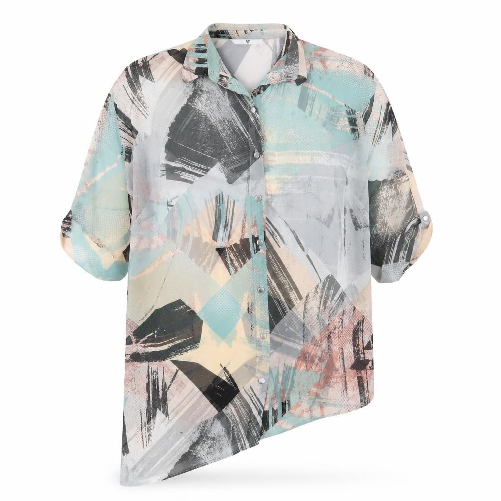 Womens UK Size 8 V by Very Blue Basic Button-Up