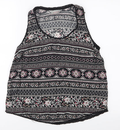 Womens UK Size 8 Dorothy Perkins Black Basic Tank