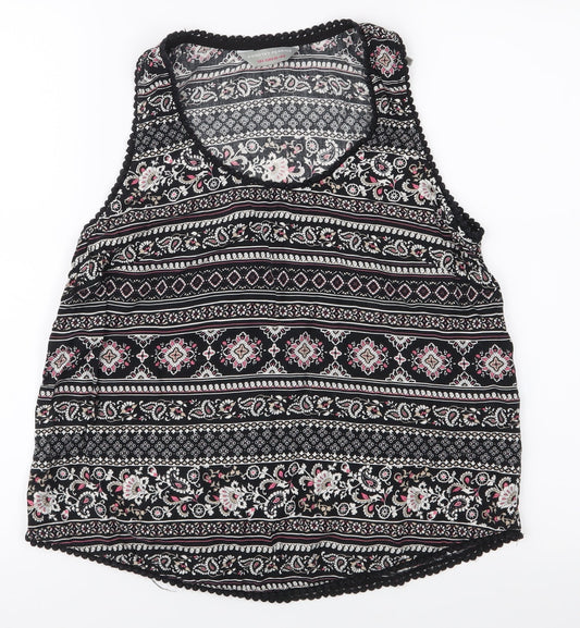 Womens UK Size 8 Dorothy Perkins Black Basic Tank