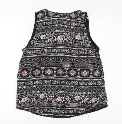 Womens UK Size 8 Dorothy Perkins Black Basic Tank