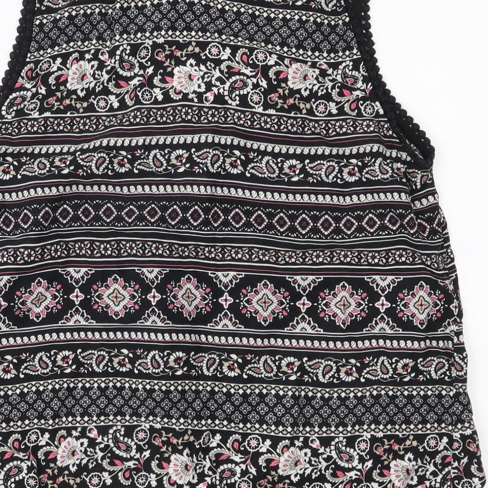 Womens UK Size 8 Dorothy Perkins Black Basic Tank