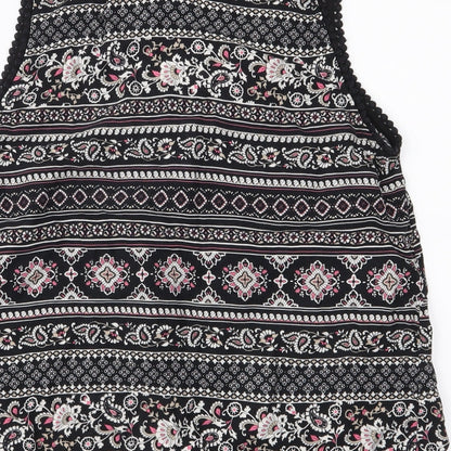 Womens UK Size 8 Dorothy Perkins Black Basic Tank