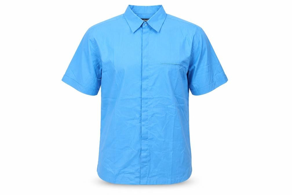 Mens UK Size M wilsons Blue  Button-Up Short Sleeve Casual Shirt