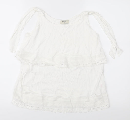 Papaya Womens White   Basic Tank Size 10