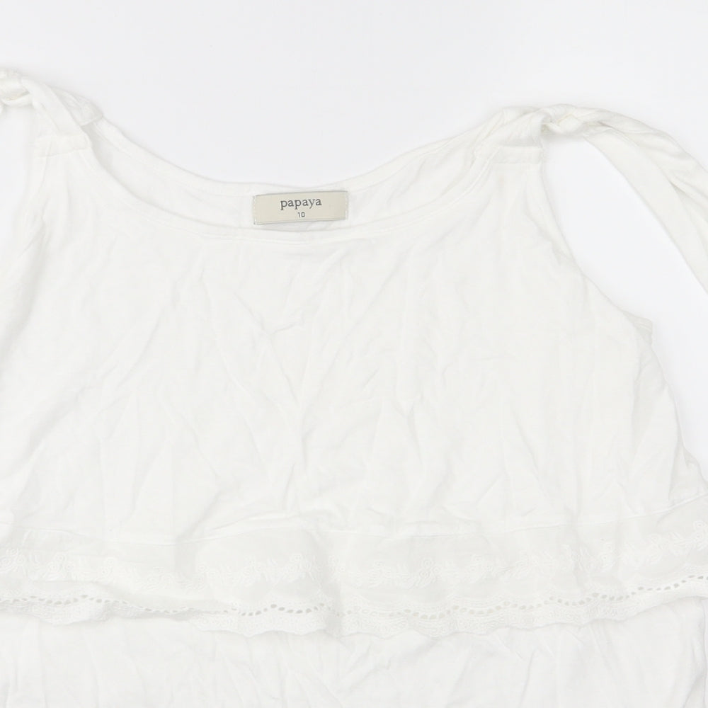 Papaya Womens White   Basic Tank Size 10