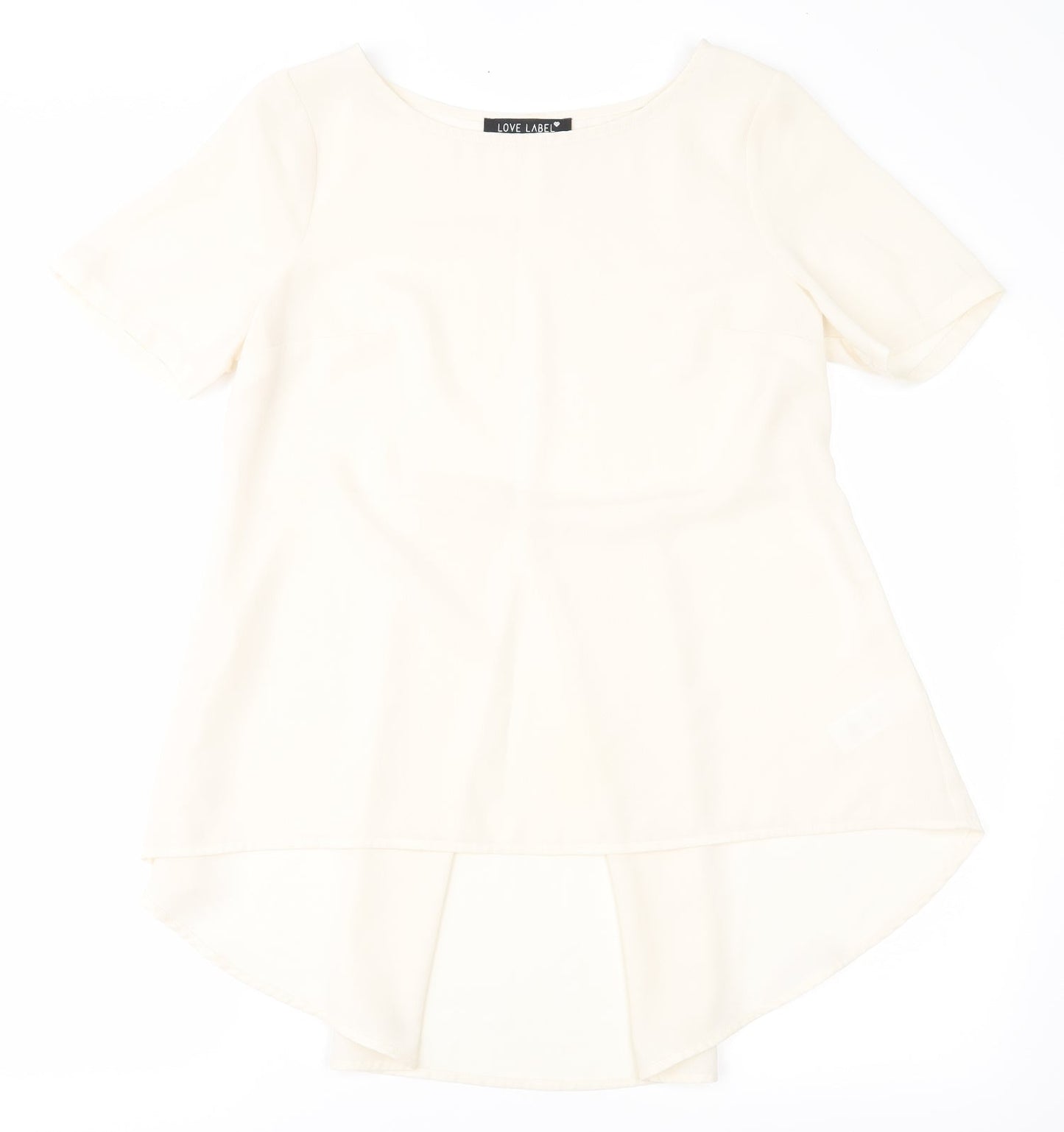 Womens UK Size 10 Love Label Ivory Basic Blouse