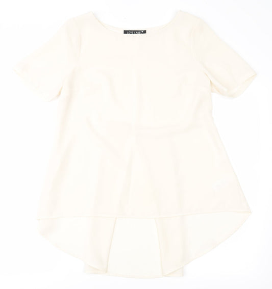 Womens UK Size 10 Love Label Ivory Basic Blouse