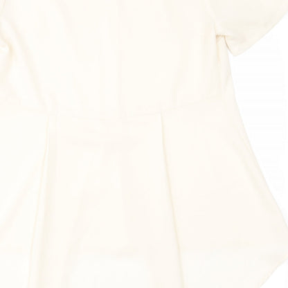Womens UK Size 10 Love Label Ivory Basic Blouse