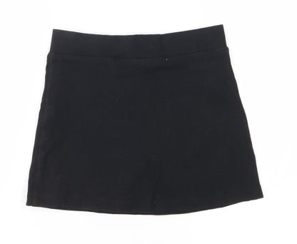 Marks and Spencer Girls Black   A-Line Skirt Size 6-7 Years