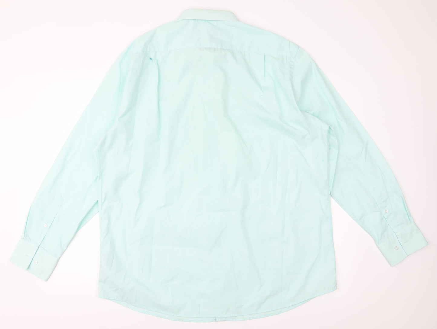 Mens UK Size 44 Debenhams Green  Button-Up Long Sleeve Casual Shirt