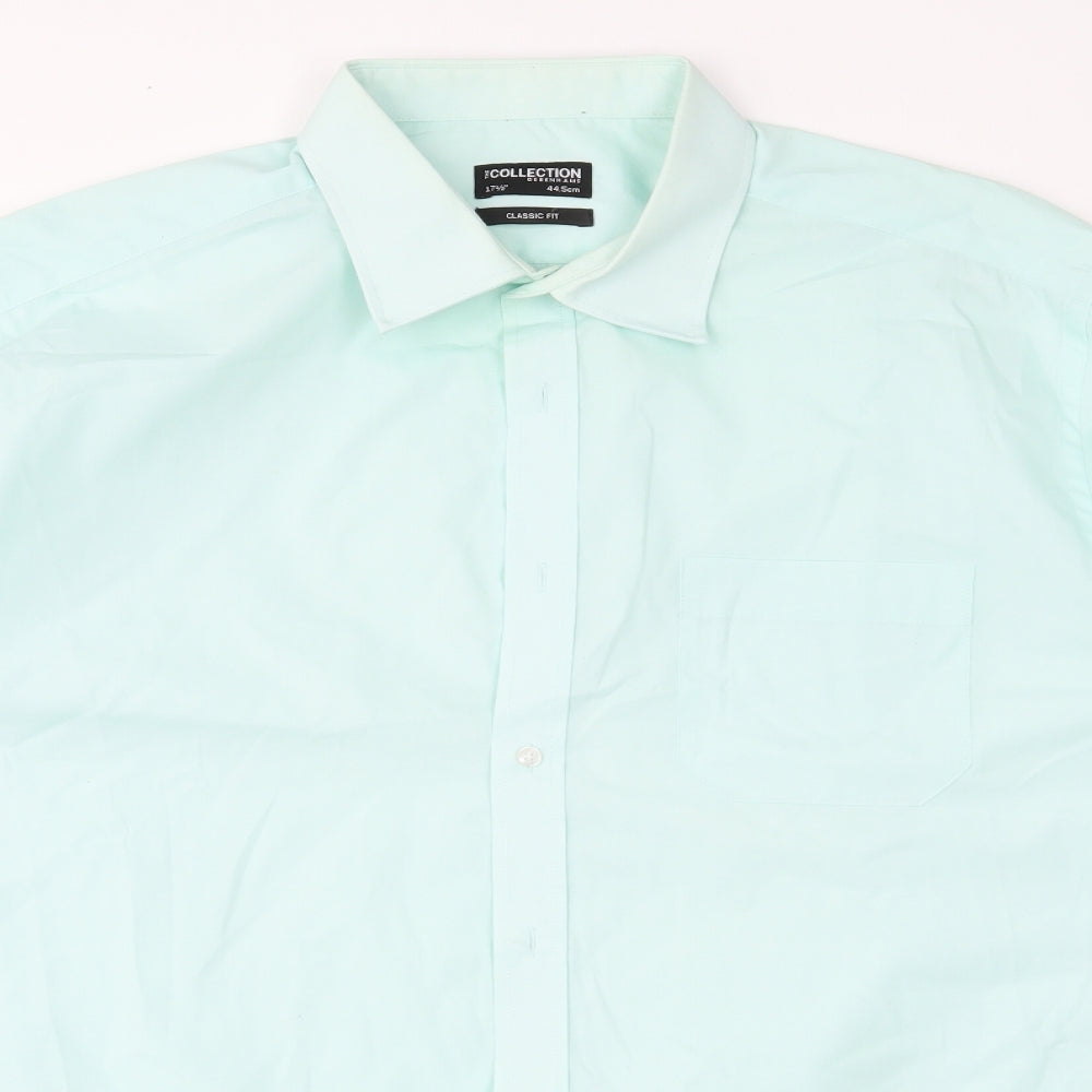 Mens UK Size 44 Debenhams Green  Button-Up Long Sleeve Casual Shirt