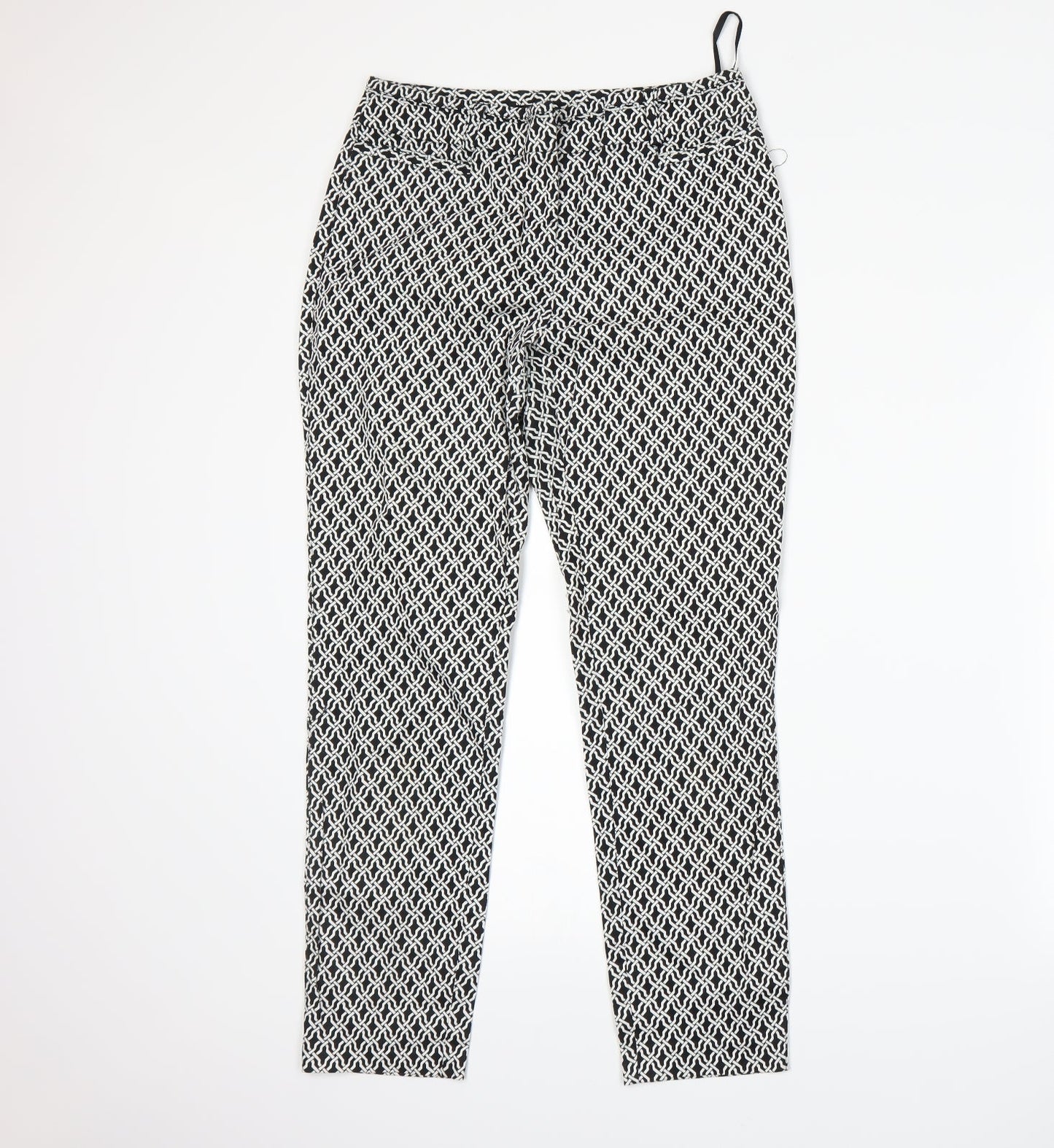 Womens UK Size 8 Dunnes Regular Fit  White Trousers