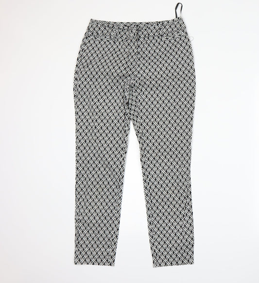 Womens UK Size 8 Dunnes Regular Fit  White Trousers