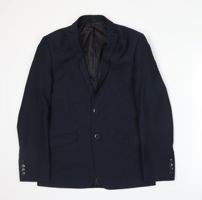 Mens UK Size S Limehaus Regular Blue Suit Jacket