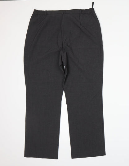 Womens UK Size 14 Marks and Spencer Regular Fit  Grey Trousers
