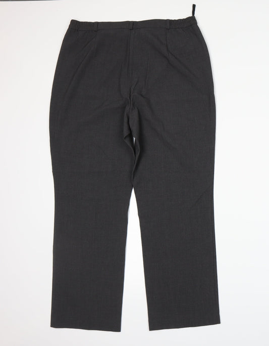 Womens UK Size 14 Marks and Spencer Regular Fit  Grey Trousers