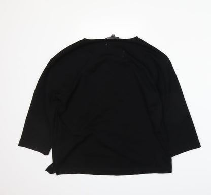 Womens UK Size S Rachel Zoe Black Basic T-Shirt