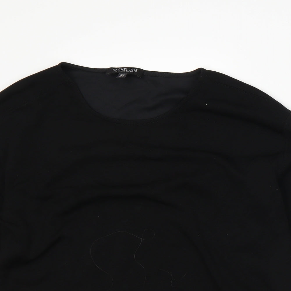 Womens UK Size S Rachel Zoe Black Basic T-Shirt