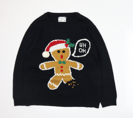 Preworn Mens Blue  Knit Pullover Jumper Size M