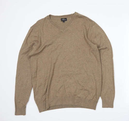 NEXT Mens Brown  Knit Pullover Jumper Size M