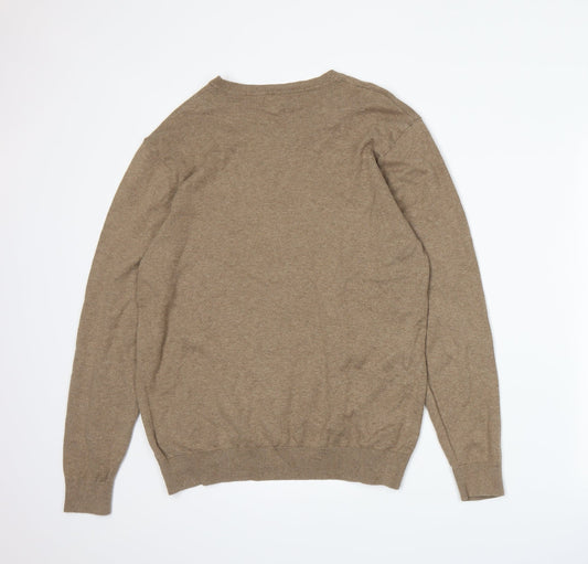 NEXT Mens Brown  Knit Pullover Jumper Size M