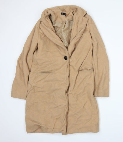 New Look Womens Beige   Overcoat Coat Size 10