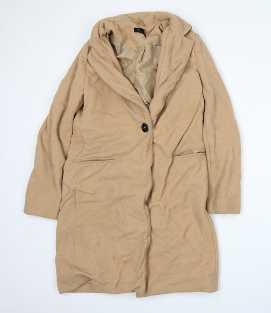 New Look Womens Beige   Overcoat Coat Size 10