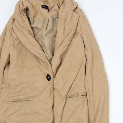 New Look Womens Beige   Overcoat Coat Size 10