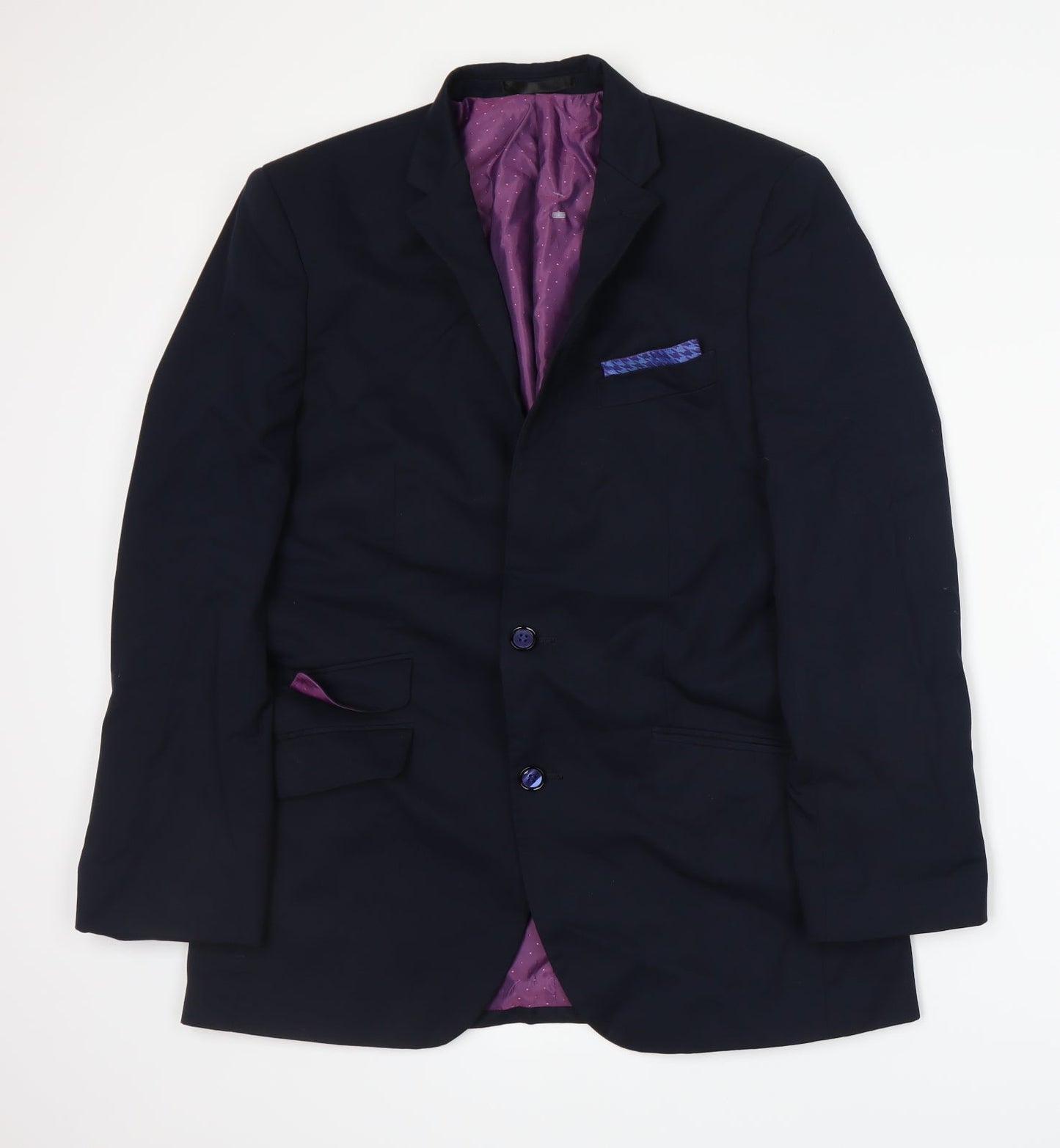 Mens UK Size L Greenwoods Regular Blue Suit Jacket