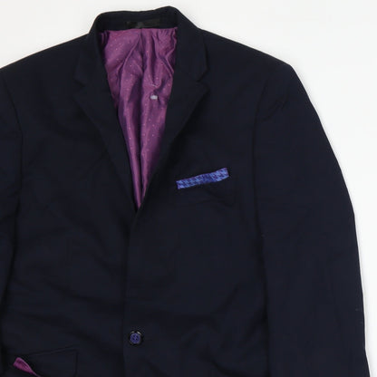 Mens UK Size L Greenwoods Regular Blue Suit Jacket