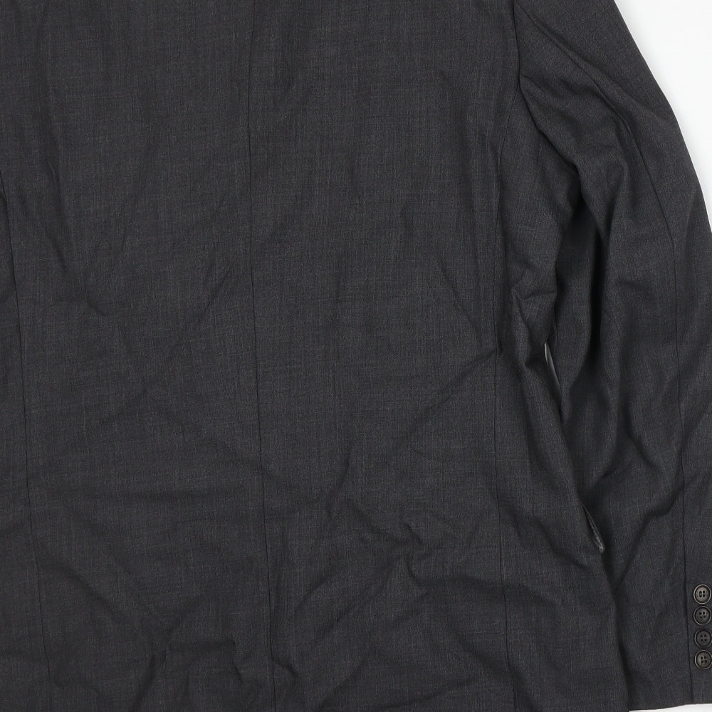 Mens UK Size L Blazer Regular Grey Suit Jacket