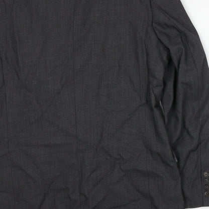 Mens UK Size L Blazer Regular Grey Suit Jacket